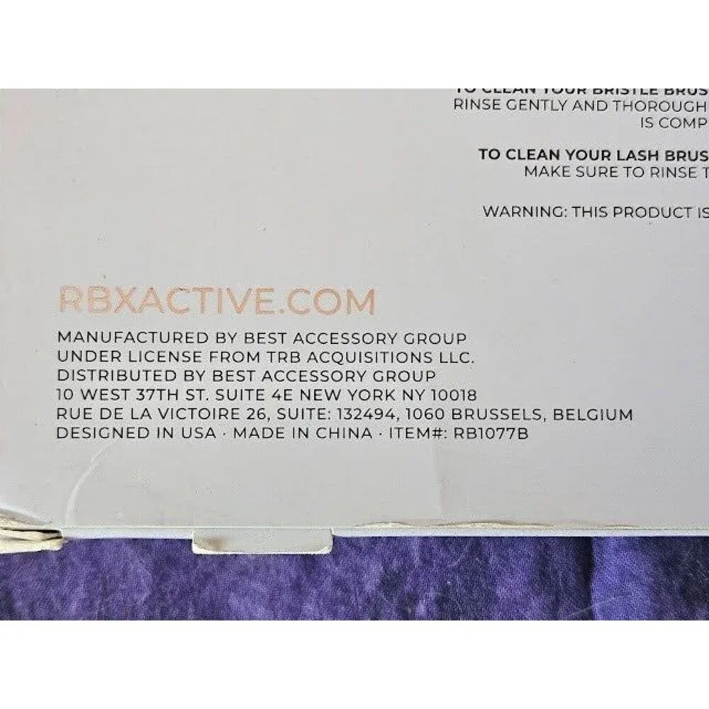 RBX Pro Precision 10pc Luxury Makeup Full Face Brush Set White Rose Gold Tools